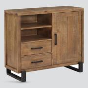 Pierre Wooden TV Sideboard With 1 Door 2 Drawers In Oak