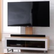 Muncie Large Wooden TV Stand With Metal Bracket In Light Oak